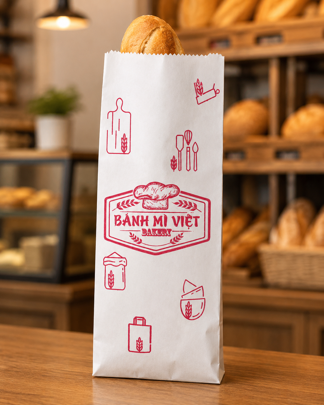 Mẫu bánh mì in sẵn